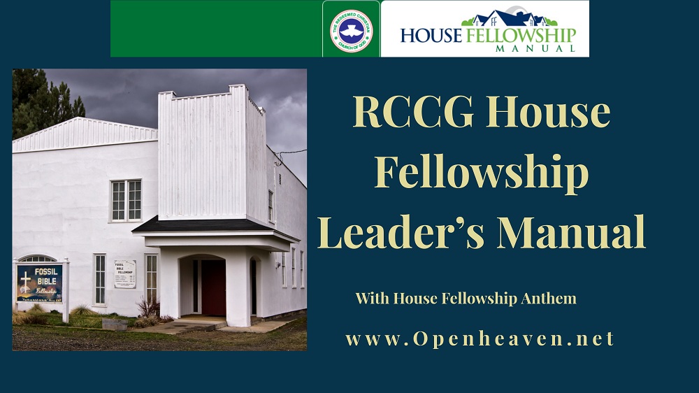 RCCG house fellowship manual 