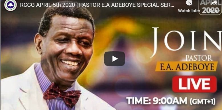 RCCG July Holy Ghost Service (Hymn) Friday, July 3rd, 2020