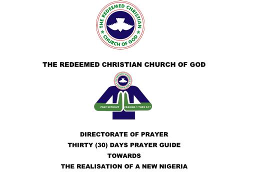 THE REDEEMED CHRISTIAN CHURCH OF GOD DIRECTORATE OF PRAYER THIRTY (30) DAYS PRAYER GUIDE 