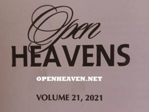 OPEN HEAVENS MARCH 2021 Saturday March 6