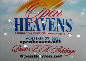 Open Heavens For Saturday 15 January 2022