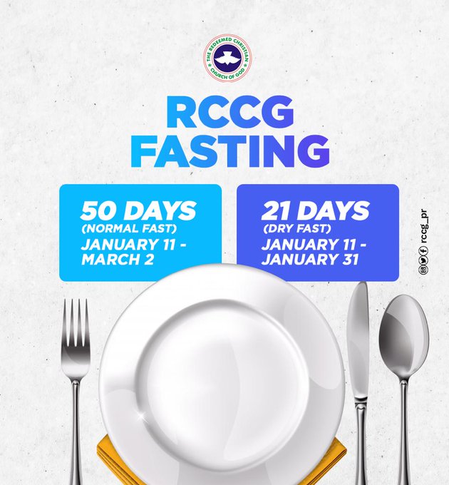 RCCG 50 DAYS PRAYERS AND FASTING GUIDE