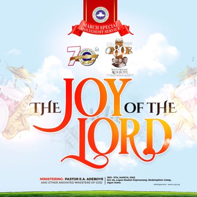 RCCG Holy Ghost Service March 2022 The Joy Of The Lord