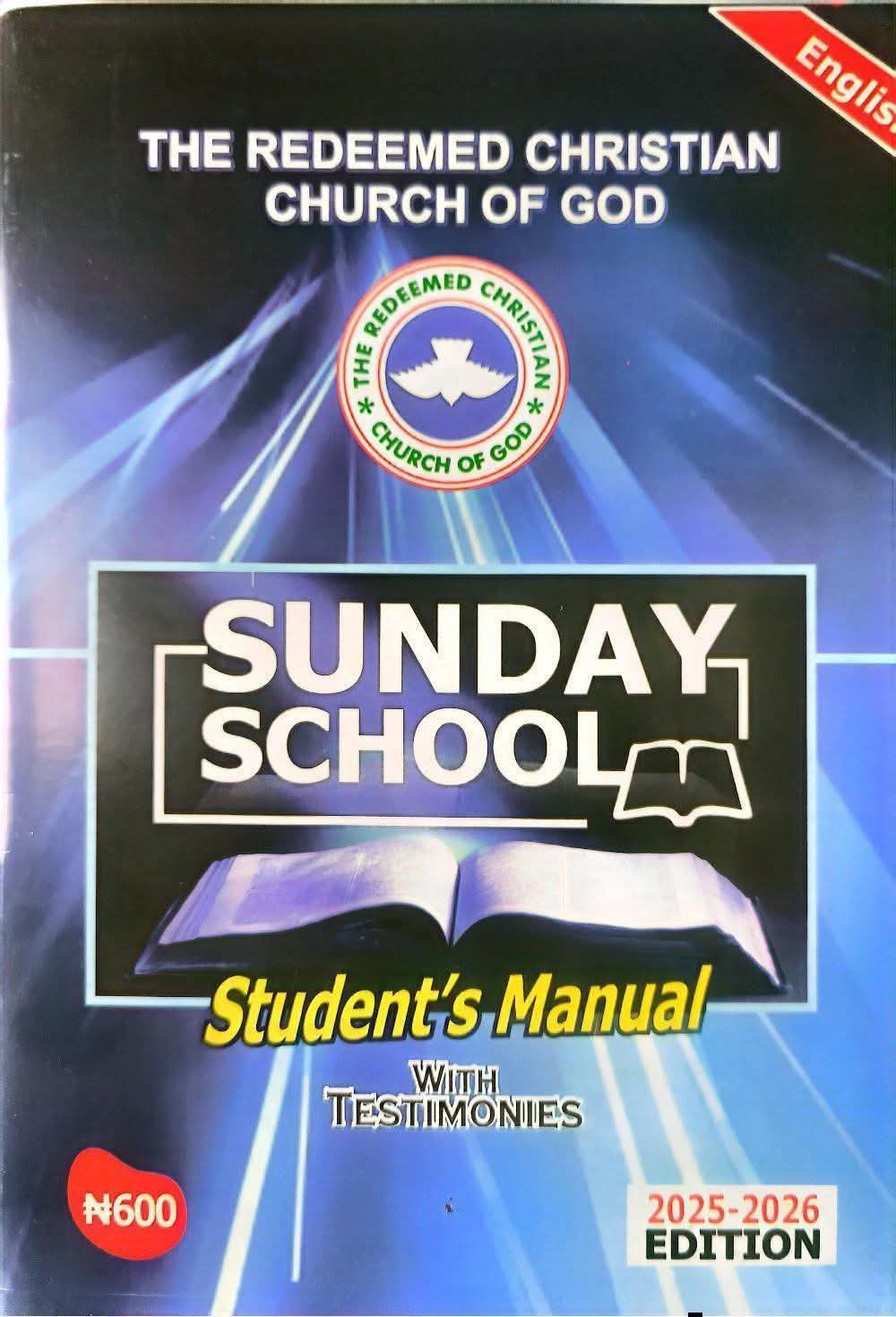 RCCG SUNDAY SCHOOL STUDENT’S MANUAL