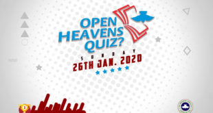 RCCG Open heavens Quiz