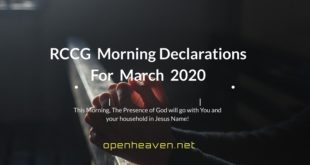 RCCG March Declarations