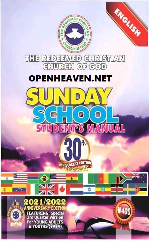 RCCG SUNDAY SCHOOL STUDENT'S MANUAL LESSON TWENTY-SIX DATE: SUNDAY 27TH FEBRUARY 2022 TOPIC: SECOND QUARTER REVIEW: SUMMARY OF LESSONS 14 -25 *LESSON 14* TOPIC: SPIRITUAL KNOWLEDGE (PART 1) MEMORY VERSE: "But strong meat belongeth to them that are of full age, even those who by the reason of use have their sense exercised to discern both good and evil." –Hebrews 5:14. BIBLE PASSAGE: HEBREWS 5:12-14 INTRODUCTION Every healthy Christian who is growing up properly will soon reach a stage when he is no longer satisfied with basics but needs more spiritual knowledge? How does one quality for it? How can it be obtained? These and other questions will be answered in this series of lesson on "Spiritual Knowledge". LESSON OUTLINES 1. THE NEED FOR SPIRITUAL KNOWLEDGE 2. QUALIFICATIONS FOR SPIRITUAL KNOWLEDGE THE NEED FOR SPIRITUAL KNOWLEDGE Children love milk and the Bible encourages 'new born babes' in the faith to desire the sincere milk of the word in order to grow (1Peter 2:2). However, no healthy adults will like to exist merely from milk (Hebrews 5:13). A Time comes when a Christian begins to mature and he is already well-versed in the basic doctrines of Christianity (Hebrews 6:1-2. Then he/she realises that there is something more to be learnt, hidden knowledge, wisdom, understanding and certain things, which the Bible refers to as mysteries (Colossians 2:2-3; 1Corinthians 2:7). The Christian is born again but he finds it difficult to explain how it happens. He knows what has happened to him, when it happened but exactly how it happened he is unable to tell. He knows he used to enjoy sin but now he hates it; he used to appreciate sinners now only pities them; he used to be restless and burdened with sorrow, now he knows peace and joy. But how did it all happen? He would not hesitate to know the mystery of the new birth, (John 3:8) Next to the mystery of the new birth is the mystery of the Bride of Christ (Ephesians 5:32). How many people make a Bride? How does one head function as a husband to a body of many parts? Then there is the mystery of the Gospel (Ephesians 6:19). The mystery of godliness (1Timothy 3:16), the mystery of the kingdom of God (Mark 4:11) and the mystery of future life (1Corinthians 15:51). Why all these mysteries? What are they? Why are they hidden? These are some of the quest for spiritual knowledge. QUALIFICATIONS FOR SPIRITUAL KNOWLEDGE Anyone who wants to know the mysteries of God (Revelation 10:7) must satisfy certain conditions. Basic to all other conditions is the knowledge of the Lord Himself (Hosea 6:3). To know the mysteries of God, you must know Jesus Christ and be known by Him (Philippians 3:10; John 10:14). No one reveals his secrets to a total stranger or mere acquaintance. The more we know Christ, the more our knowledge of spiritual things will grow (2Peter 3:18). This is because not only will our ability to understand spiritual things increase, Christ being our wisdom (1Corinthians 1:30), but every mystery of God is hidden in Christ (Colossians 1:17-19). To know Christ is fully is to know all there is to know. The second qualification for spiritual knowledge is to do God's will (Romans 12:2; Ephesians 6:6; 1John 2:17). The more you do His will, the more of Himself He will reveal, because doing His will implies that you love him (John 14:15) Absolute surrender is a third qualification for those who want to know the mysteries of God (Philippians 3:7-10). No one can truly do the will of the Lord if he is not willing to surrender all. Finally, if one possesses deep spiritual knowledge, he will become meek (James 3:13), having discovered his own smallest in vast scheme of God. He will become more like Christ (Ephesians 4:13). The more you know of Christ the easier it will be for you to stop glorifying yourself and start glorifying Jesus Christ. CONCLUSION To know Jesus Christ is to know the Truth, the Way and the Life (John 14:6). To know Jesus is to know all. *LESSON FIFTEEN* TOPIC: SPIRITUAL KNOWLEDGE (PART 2) MEMORY VERSE: "Search the scriptures; for in then ye think ye have eternal life: and they are which testify of me." – John 5:39 BIBLE PASSAGE: PROVERBS 2:1-11 . INTRODUCTION In the first part of this topic, we learnt about the desire of every maturing Christian to know the more about the mysteries of God. The mysteries of salvation, of the Bride of Christ, of godliness and future life and of the incarnation of Jesus Christ are not taught to babies. To know these mysteries and similar ones require that one should know Christ intimately with the resultant effect that we love Him more and glorify Him alone. In the second part of this topic and in the next part, we shall be studying on how to obtain spiritual knowledge in some details. LESSON OUTLINES 1. SEARCH THE SCRIPTURE 2. SICK AND STUDY THE TRUTH SEARCH THE SCRIPTURE How can we know the mysteries of eternal life? Jesus Christ Himself gives a clue: "Search the scriptures", (John 5:39). Searching is indeed a way of obtaining spiritual knowledge since the scripture is the word of God (2Timothy 3:16). God has a purpose in causing His word to be put down in writing (Psalm 68:11). One of the reasons God caused His word to be written down is so that those who are desirous to know more about Him may search the scriptures and learn (Romans 15:4). One of the things they will learn as they search the scripture is that God is a consuming fire (Hebrews 12:29) and that it is a fearful thing to fall into the hands of The living God (Hebrews 10:31). Consequently, they will learn to fear Him (Deuteronomy 17:19). This will lead them to the path of wisdom; since the fear of the Lord is the beginning of wisdom. In other words, searching the scripture we make one wise (2Timothy 3:15). With the wisdom obtaining true spiritual means one become well-equipped to bear spiritual fruits (James 3:17) which are necessary for abiding in Christ. Abiding in Christ enable one to know Christ the more, and as we learnt last week, to know Christ is to know all. Moreover, those who search the scriptures seldom go astray from the truth (Matthew 22:29). SEEK AND STUDY THE TRUTH A higher step than searching the scriptures is seeking the truth. Searching may be done lightly, superficially, but seeking implies a very serious and determined search as if one is looking for a hidden treasure (Proverbs 2:3-5). Seeking surely brings good results. In fact, those seeking after spiritual knowledge cannot remain ignorant for long because the Bible says that only men of understanding ever do any serious seeking (Proverbs 15:14). Many men of faith consider Faith to be enough, but the scriptures encourage even men of faith to seek knowledge too (2Peter 1:5) In fact, we are encouraged to spend not only our time but our money also in our quest for spiritual knowledge. We are to pay to obtain it if need be (Proverbs 23:23). The happiness is bring is priceless (Proverbs 3:13). There is so much falsehood around The world today being paraded as truth (2Corinthians 11:14), that even when you think that you have found the truth it will be worth your while to study the truth in order to be sure it is divine truth. studying the scriptures is more than Reading or searching it: it involves analysing it, comparing scriptures with scriptures, rightly dividing the word of truth. This may consume time but its reward is 'divine approval' (2Timothy 2:15). Also, the more you study the truth the easier it will be for you to live holy (Psalm 119:9) because souls are purified by obeying the truth (1Peter 1:22). CONCLUSION In the search for spiritual knowledge, will begin to see why others failed and learn from their errors (1Corinthians 10:11) *LESSON SIXTEEN* TOPIC: SPIRITUAL KNOWLEDGE (PART 3) MEMORY VERSE: "Meditate upon these things; give thyself wholly to them; that thy profiting may appear to all." – 1Timothy 4:15 BIBLE PASSAGE: 1TIMOTHY 4:13-16 INTRODUCTION Last week, we considered three of the ways by which one can obtain spiritual knowledge. Searching, seeking and studying. Apart from obtaining spiritueal knowledge, we also learnt that studying the word of God leads to Divine approval, holy living and learning from the mistakes of others. However, some mysteries of God cannot be known through mere searching, seeking or studying. Therefore, in this third part of our series we shall learn other ways of obtaining spiritual knowledge. LESSON OUTLINES 1. MEDITATION 2. WAITING ON THE LORD MEDITATION Meditation is deeper than studying. meditation on the word involves 'eating', 'chewing' and 'regurgitating' the word, so that it becomes part and parcel of our spirit and life. This is what God Himself recommended to Joshua (Joshua 1:8), and the Bible confirm it as a sure way of being blessed by God (Psalm 1:1-3). Meditation take time but then all Good things takes time and the sweetness which comes from meditating on the word of God compensates more for the time spent (Psalms 104:34). One of the best time to meditate on the word is at night, (Psalm 63:6). Meditate on the works of God (Psalm 8:3-4) and the lessons of nature (Matthew 6:28-29) and you begin to get a glimpse of the mystery of the new birth as you realise how mighty the king of kings is and how nothing shall be impossible unto Him. Meditate on the sufferings of Christ (Hebrews 12:3) and you may stop asking questions of the mystery of the Bride of Christ and just March on, being grateful that you are a part of it. Meditate on the end-of-life (Deuteronomy 32:7) and you will be grateful that when you enter into eternity you will be with Jesus Christ. WAITING ON THE LORD Not all truths can be known by searching or seeking (Ecclesiastes 3:11). However, what you cannot obtain by searching or seeking you can get by simply waiting on the Lord (Isaiah 40:28-31). Seeking and searching maybe tiresome. Waiting is refreshing and renewing. Moreover, the Lord promises to teach those who wait on Him (Psalm 25:5). Even if you do not deserve the information, He will give it to you out of his abundant mercy (Psalm123:2). Therefore, learn to wait on the Lord and as you wait on Him do so with the expectation of learning something mysterious, something deep, and something beneficial. He will not disappoint an expectant waiter (Psalm 62:5-6) CONCLUSION A combination of waiting on the Lord and meditating on His Word will surely opened many locked spiritual door and usher you into the secret rooms of spiritual knowledge (Isaiah 8:17). The ways of the Lord are marvelous, yet, simple. *LESSON SEVENTEEN* TOPIC: BEARING FRUITS THAT ABIDE MEMORY VERSE: "Ye have not chosen me, but I have chosen you, and ordained you, that ye should go and bring forth fruit, and that your friuts should remain: that whatsoever ye shall ask of the father in my name, he may give it you." – John 15:16 BIBLE PASSAGE: ACTS 16:1-5 INTRODUCTION The Lord's command is that all born again Christians should bear fruits and more importantly that fruits should abide. Therefore, there is the need for extra spiritual efforts on souls saved to get established, localized in a church fellowship and mobilized until they too become soul winners. The master did not just command us to bear fruits but that the fruits may abide (John 15:16). There is nothing compared to the worth of a soul won into the kingdom of God (Luke 15:4-7). LESSON OUTLINES 1. FRUITS-BEARING IS A MUST FOR THE BELIEVER 2. ABIDING FRUITS IS CHRIST'S COMMAND FRUITS-BEARING IS A MUST FOR THE BELIEVER The primary purpose of our election into the family of God is to bear fruits (John 15:16; Romans 7:4). Failure to carry out this instructions may be disastrous in that it may lead to an eternal loss of fellowship with the Lord Jesus Christ (John 15:1-2; Matthew 3:10). It is wise, therefore, to watch on possible causes of unfruitfulness which may include: wiles and devices of the wicked one (Ephesians 6:11), tribulations and Persecution and worldliness (Matthew 13:18-22). It is important to note that these causes may not due to a personal fault, yet, this type of attitude may incur the Lord's disappointment for falling to invest life's resources (Luke 13:6-9; Luke 19:20). ABIDING FRUITS IS CHRIST'S COMMAND Jesus ordained the believers not only to bear fruits but also to ensure that the friuts last (abide) (John 15:16). In order to achieve this, efforts must be geared towards conceiving, maturing and multiplying of the friuts (Colossians 1:28). An essential tool in the hand of the Holy Spirit to achieve this is the man/woman sold out to the ministry of follow up of the souls. Biblical examples includes the early apostles particularly Paul (Acts 2:46; Acts 15:36; Act 16:5; Act 18:18-23; Ephesians 1:15-18; Philippians 2:19-20). The principle adopted include spending quality time in prayers and Bible study with the souls as led by the Holy Spirit. The Holy Spirit is pleased to increase the work of grace in a life when our trust and confidence in God is expressed in the new convert to suitable and appropriate truths in the Holy Bible (Act 2:41-47). CONCLUSION Having examined some basic principles, it is only worth it to put into practice all taught in this lesson. *LESSON EIGHTEEN* TOPIC: THE BAPTISM OF THE HOLY SPIRIT MEMORY VERSE: "Then Peter said unto them, Repent, and be baptized every one of you in the name of Jesus Christ for the remission of sins, and ye shall receive the gift of the Holy Ghost." – Acts 2:38 BIBLE PASSAGE: LUKE 11:9-13 INTRODUCTION The baptism of the Holy Ghost is the experience of the Holy Spirit coming into a person's life. The word that is translated baptism means "to be immersed; to be totally covered" and can be understood by looking at the physical demonstration of water baptism. When we come to be baptised in water after we have been saved, we go down into water and the water completely covers us. LESSON OUTLINES 1. HOW TO RECEIVE THE BAPTISM OF THE HOLY SPIRIT 2. THE BAPTISER, THE ACTUAL BAPTISM AND THE EVIDENCE HOW TO RECEIVE THE BAPTISM OF THE HOLY SPIRIT The following steps will guide any sincere candidate for the baptism of the Holy Ghost: 1. Be born again (John 3:3; Acts 3:19). 2. Be desirous and thirsty for the baptism of the Holy Ghost (Psalms 37:4; Psalms 42:1; Isaiah 55:1). 3. Believe that the promise of the Baptism of the Holy Ghost is for you and all believers(Acts 2:33). 4. Identify the Lord Jesus Christ as the right source of the Baptism in the Holy Ghost (Matthew 3:11). 5. Have confidence also in His word, which will never fall to the ground but is forever settled in Heaven (John 7:37-39; Psalms 119:89). 6. Then ask him and he will answer (Luke 11:10). 7. Praise and thank God in advance for your baptism because he is the giver of Good gifts. (James 1:17; Thessalonians 5:18) THE BAPTISER, THE ACTUAL BAPTISM AND THE EVIDENCE The Lord Jesus Christ is the Baptiser (Matthew 3:11). The process of baptism in the Holy Ghost involves finding time to come before the presence of God, our maker, in worship, praise, thanksgiving and with a right mind (Psalms 100:4; Psalms 66:18). The focus of attention at this time should be Jesus, who is the Author and the finisher of our faith and the rewarder of the faithful and the diligence (Hebrews 12:1-2; Hebrews 11:6). After asking prayerfully and in faith, the Holy Spirit himself gives utterance which is evidenced in the speaking of tongues (Acts 2:1-4; Acts 10:44-46). This baptism initiates the believer into POWER, the divine ability to do exploits, "greater works than these" as Jesus prophesied (Luke 24:49; John 14:12). CONCLUSION The baptism in the Holy Ghost is for you to make you strong, ride high in God and be perfect as God intends you to be. If you are born again then ask for the baptism in the Holy Ghost and the Baptiser will do it now, in Jesus' name. Amen *LESSON NINETEEN* TOPIC: THE HOLY SPIRIT IN ACTION MEMORY VERSE: "But ye shall receive power, after that the Holy Ghost is come upon you: and ye shall be witnesses unto me both in Jerusalem, and in all Judaea, and in Samaria, and unto the uttermost part of the earth." – Acts 1:8 BIBLE PASSAGE: ACTS 1:1-8 INTRODUCTION The creative power of the Holy Spirit was first seen in action at the creation when the Holy Spirit (God's Spirit began to move upon the face of the deep (Genesis 1:2) and when the mortal man was transformed through God's impartation of his Spirit. (Genesis 2:7). LESSON OUTLINES 1. THE SIGNIFICANCE OF THE HOLY SPIRIT 2. THE MINISTRY OF THE HOLY SPIRIT THE SIGNIFICANCE OF THE HOLY SPIRIT The Holy Spirit is the seed of God's power planted in a believer when such believer is baptised in the Holy Spirit (Acts 1:8). The power of the Holy Spirit strengthens believers to witness for Christ. The fearful and timid Peter was supernaturally turned to a fearless and bold preacher. He preached the immovable word of God with power (Acts 2:14-47; Acts 4:10-20). The Holy spirit is the consuming fire of God. It is the fire of the Holy Spirit that distinguishes a true believer from a false believer from a false believer (Matthew 3:11-12). The Holy Spirit is the divine wind of God's church and the enabling grace behind a fruitful Christian life (Ezekiel 37:7-10, 1Corinthians 2:4, Luke 4:14-18). THE MINISTRY OF THE HOLY SPIRIT The Holy Spirit, among other things, quickens our mortal bodies (Romans 8:11). This makes it illegal for any sickness or disease to dwell there; instead he turns it to partakers of God's divine nature (Matthew 3:12; 2Peter 1:4). He guide into truth (John 16:12-13) by enlightening the believers' understanding on all issues of all life. He is, therefore, our only insurance against the deadly and enslaving grip of ignorance. By this divine guidance, we will always have solutions to every problem that may confront us. He reveals things to come. (Acts 21:4, 10-12). He reminds of the things taught (John 14:26) especially in the times of need e.g.the Lord Jesus in His encounter with the tempter (Matthew 4:1-4). He reproves the word of Sin. The sinner gets conviction not by gimmicks but by the Holy Spirit (Zechariah 4:6). He reproves the world of righteousness by making them to live righteous in the midst of a perverse generation. He reproves the world of Judgement (John 16:11). He testify of the truth, which makes it easier, for a true believer to decree a thing, and it is established unto him (John 15:26; Job 22:28). He intercedes for the saints (Romans 8:26-27). He gives spiritual gifts unto spiritually hungry men and women who earnestly covet them (1Corinthians 12:4, 11). CONCLUSION We need the Holy Spirit to run our Christian race. *LESSON TWENTY* TOPIC: BIBLICAL PERSPECTIVE OF SELF-DEFENCE MEMORY VERSE: "Let the high praises of God be in their mouth, and a two-edged sword in their hand." – Psalm 149:6 BIBLE PASSAGE: LUKE 22:23-38 INTRODUCTION As Christians we believe that God is able to protect us from both physical and spiritual attacks (Psalm 7:10; Zachariah 12:8). We must be trusting and depending like little children toward God and he must be our strength and safety (Psalms 28:7). However, in the world today, crime and violence are on the increase. Christians are like sheep among wolves (Matthew 10:16). In most cases, they are in the most vulnerable state partly due to Christ injuction in *Matthew 5:39* and Paul's word in *Romans 12:17-21*. LESSON OUTLINES 1. WHAT DOES THE BIBLE SAY ABOUT SELF DEFENCE? 2. WHAT SHOULD A CHRISTIAN DO? WHAT DOES THE BIBLE SAY ABOUT SELF DEFENCE? Self defence is defined as "protecting oneself from injury at the end of others". Self defence involves preserving one's own health, life and property when it is threatened by the actions of others (Nehemiah 4:7-23; Luke 11:21). There is a distinction between self-defense and vengeance, retaliation or reprisal attack. Self-defence is neither about taking vengeance nor about premeditated attack on others. The commandment of Jesus to "turn the other cheek" (Matthew 5:39) has to do with our response to personal slights and offences. Some situations may call for self-defence, but not retaliation in kind. The context of the command of Jesus is his teaching against the idea of "eye for eye, and tooth for tooth" (verse 38). Our self defence is not a vengeful reaction to an offence. In fact, many offences can simply be absorbed in forbearance and love (Romans 12:17-21) The Bible gives some clues about God's attitude toward self-defence: "if a thief found breaking up, and be smitten that he die, there shall no blood be shed for him. If the sun be risen upon him, there shall be blood shed for him, for he should make full restitution; if he have nothing, then he shall be sold for his theft (Exodus 22:2-3). Two basic principles taught in this text are the right to own private property and the right to defend that property. Also, Jesus explicitly commands his followers to buy a sword even if they have to sell their clock to do so (Luke 22:35-38). Jesus knew that there would be a time when His followers would be threatened, and he upheld their right to self-defence. However, Jesus told Peter not to use his sword because he must be arrested, put on trial and die (Matthew 26:51-52) Jesus took prudent measures to protect himself from harm until it was time for him to die. WHAT SHOULD A CHRISTIAN DO? The Bible never forbids self-defence (Psalm 144:1), and believers are allowed to defend themselves and their families (1Samuel 30:1-8; Acts 7:24). The proper use of self-defense has to do with wisdom, understanding and tact. We must have wisdom that comes from heaven regarding when to fight back and when not to, so as not to make a dangerous situation worse (James 1:5; 3:17) The full exercise of the right to self-defence depends on the situation. No one should be too quick to use deadly force against another, even someone who means to do harm. Deadly force is expected to be a last resort in the event of a panicked "surprise attack" scenario where the victim is confused and disoriented. A godly person should try to restrain the attacker rather than an immediate result to killing him. It is important for every Christian to undergo some basic trainings on safety and self-defence. CONCLUSION The Shepherd risk his life by combating wild animals that threatens the flock (1Samuel 17:34-36). A pacifist or fearful Shepherd would soon have no flock *LESSON TWENTY-ONE* TOPIC: THE CHRISTIAN WEDDING CEREMONY MEMORY VERSE: "Let all things be done decently and in order. ." – 1Corinthains 14:40 BIBLE PASSAGE: TITUS 2:6-8 INTRODUCTION Marriage is the legal relationship between a husband and his wife that should last for a life time (Genesis 2:21-23). The ceremony is conducted to establish a legal marriage is called 'Wedding'. How the wedding ceremony is conducted varies from culture to culture. However, there is a Christian culture (biblical practices common to Christianity) that intending couples and all believers should imbibe in other to be distinguished from worldly/ungodly practices. Today, we can hardly differentiate between the wedding ceremony among the ungodly and those who claim to be believers because of the perceived freedom or creativity. Our focus, therefore, is to provide a clue to what a Christian wedding ceremony should look like. LESSON OUTLINES 1. BASIC COMPONENTS 2. BENEFITS OF THE CHRISTIAN WEDDING CEREMONY BASIC COMPONENTS A Christian wedding ceremony can be individually tailored, but ought to include expressions of worship, reflections of joy, celebration, respect, dignity, and love (Philippians 4:4-5). Since, the bible gives no specific pattern or order to define exactly what should be included, there is room for your creative touches. The primary goal should be to give each guest a clear impression that you, as a couple, are making a solemn eternal covenant with each other before God. Your wedding ceremony should be a testimony of your lives before God, demonstrating your Christian values (Philippians 4:8-9). A Christian couple who truly want to glorify Christ through their wedding should have started the preparations, beginning with biblical premarital counselling with their pastor. The wedding affirms before God and Friends and family that the couple's desire is to live according to God plan for the family. The wedding ceremony should also be a reflection of the couple's commitment to bring glory to God. Every part of the the service, from the music to the vows to the message delivered by the officiating minister, should reflect that commitment. *Music*: Music should be reverent and Christ-honouring, not worldly or frivolous. *Vows*: Vows should be taken with the couple's full understanding that the words they speak to one another constitute a lifetime commitment and with the knowledge that what they promise to one another, they are promising to God. *Message*: The message delivered by the pastor should reflect these truths and commitment. *Dressing*: The bridal gown and bridesmaids' dresses should be modest and appropriate for standing before God (Philippians 4:5). There is no room for low cut/revealing clothing in a Christ-honouring ceremony. *Reception*: If there is a reception, it should be equally Christ honouring ceremony. Alcohol should not be permitted at a Christian wedding reception. The primary difference between a Christian wedding and non-Christian wedding is Christ. BENEFITS OF THE CHRISTIAN WEDDING CEREMONY Churches are special places and there are some things about a church wedding that you just cannot get anywhere else. A church wedding will add a spiritual dimension to your marriage. God's blessings is the main attraction for many couple's, whatever their beliefs. Christian wedding establishes a spiritual foundation for the couple's children. Indeed a Christian wedding-whether large or small-should signify that Christ will become the centre piece of the new home and that both partners resolve to become more like Christ so they can develop a strong and vibrant Christian marriage. A Christian wedding that is supported by prayer and careful planning may result in young people seeing God's divine plan for marriage and give married couples an opportunity to renew their vows as they watch the bride and groom pledge their solemn oaths to each other. A couple whose wedding is Christ honouring will remember the beauty and seriousness of the wedding for a lifetime and will find it a wonderful way to begin their life together. CONCLUSION When biblical principles are applied to a Christian wedding ceremony, those principles follow the couple throughout their lives and provide a strong and lasting foundation for life. *LESSON TWENTY-TWO* TOPIC: CHRISTIANS AND POLITICS (PART 1) MEMORY VERSE: "When the righteous are in authority, the people rejoice: but when the wicked beareth rule, the people mourn." – Proverbs 29:2 BIBLE PASSAGE: NEHEMIAH 5:14-19 INTRODUCTION Generally, politics can be described as the methodology and activities association with running a government, an organization ora movement. Politics is all about influence. It is this influence that further births positive or negative changes in the lives of the people. The involvement of Christians in politics is neither secular, nor beyond the ideologies of Christianity because it is the desire of God that believers take charge and have influence here on earth (Genesis 1:28; Matthew 5:13-16). LESSON OUTLINES 1. MISCONCEPTIONS ABOUT POLITICS 2. WHY SHOULD CHRISTIANS BE INVOLVED IN POLITICS? MISCONCEPTIONS ABOUT POLITICS Some Christians are of the opinion that, since our kingdom is not of this world, we do not have to be involved in any political activity in the world we presently live in (John 17:14). This is not the whole truth but a misconception aimed at robbing us of our godly heritage of dominion (Psalms 8:6; 1Peter 2:9; Revelation 5:10) .Here are some reason for the misconception or wrong notions about involvement of Christians in politics; 1. Politics is a dirty game and a worldly affair. 2. Political involvements will take one to hell. 3. All politicians are liars, corrupt and promiscuous. 4. It is an opportunity to embezzle money or amass wealth unlawfully. 5. Most politicians are fetish or occultic. WHY SHOULD CHRISTIANS BE INVOLVED IN POLITICS? In order to disabuse our minds as Christians about our active involvement in politics, we need to consider the following reasons objectively: 1. It is the desire of God that believers take charge and have influence here on earth (Deuteronomy 28:13). We are to take the lead and allow kingdom values to shape our society (Matthew 5:13-16). 2. The leader we elect, or fail to elect have great influence on our freedom, well-being and the fulfillment of our God-given mandate. They can choose to protect our rights to worship and spread the gospel, or prevent us from exercising such rights (Esther 4:14; Daniel 6:7). 3. Politics like other sectors of national developments (Health, Finance etc.), should be explored to "teach all nations" in order to demonstrate the exemplary life and flavour of godliness (Daniel 6:1-3; Matthew 28:19-20) 4. The involvement of godly Christians in politics will reduce corruption, disorderliness, mischief and other socio-economic vices in the society (2Chronicles 14:1-6; Proverbs 29:2). 5. To effect positive and lasting changes that will benefit the society (Genesis 41:33-40; Proverbs 14:34). CONCLUSION God is still looking for the righteous few, in order to uplift our nations (Genesis 18:32). *LESSON TWENTY-THREE* TOPIC: CHRISTIANS AND POLITICS (PART 2) MEMORY VERSE: "The God of Israel said, the rock of Israel spake to me, He that ruleth over men must be just, ruling in the fear of God." – 2Samuel 23:3. BIBLE PASSAGE: 2SAMUEL 23:1-4 INTRODUCTION In our previous lesson, we highlighted some misconceptions held by some Christians in some circles. We also examined some of the reasons Christian should be involved in politics from biblical perspective. In today's lesson, we shall attempt to guide Christians with genuine intentions on how to be practically involved in politics and avoid the pitfalls. LESSON OUTLINES 1. HOW TO BE INVOLVED IN POLITICS 2. THINGS TO WATCH OUT FOR IN POLITICS HOW TO BE INVOLVED IN POLITICS Christians should note that it is their Civic rights and responsibility under the law (Titus 3:1 1Peter 2:13-14) to vote and be voted for (Deuteronomy 1:13). Therefore every eligible Christian should register with the relevant electoral body in order to participate during elections. In addition, it is important for Christians to be 'card-carrying' members of any political party of preference. By so doing, Christians can contest and be voted into elective positions or influence the choice of their representatives for elective position (Exodus 18:21) To join a political party, you need to get information. Visit the websites of the parties available in your country or the respective party secretariat within your locality. Go through their detailed profiles to know the party's ideology and manifesto. Fill a party registration form and provide supporting documents/payments as may be required. A membership card will be issued to you as confirmation. Attend party meetings regularly and actively in order to be a voice to be reckoned with. Christian aspiring for elective leadership position should be sure to have a leading burden or passion to serve the people and solve problems (1Samuel 17:29; 34-37, Nehemiah 2:1-5) In order to succeed in politics, Christians should read books and attend seminars/conferences on leadership/politics (Proverbs 16:16). It is also important to be mentored by a seasoned Christian political leader (Proverbs 1:5; 11:14). Christian may also prayerfully join or support an advocacy group (Esther 4:8,13-14) or form a political party with people of like-minds (1Samuel 22:2, Daniel 2:49) THINGS TO WATCH OUT FOR IN POLITICS Christians who are into politics or aspiring to hold political posts, should be prayerful and watch out for pitfalls to avoid soiling their garments (1Corinthians 15:33) They should therefore: 1. Desist from any thought or act of wickedness. Politics is not a 'do-or-die' affair (Proverbs 16:12). 2. Avoid prayerlessness (James 5:16b-18; Psalm 91:15; Daniel 6:10) our adversary is not resting, be sober and vigilant (1Peter 5:8) 3. Shun all foolishness: get the necessary qualifications or experience (James 1:5, 1Samuel 17:34-37) and act wisely (Matthew 10:16) 4. Never dabble into politics without a godly burden or passion (Nehemiah 2:1-5) 5. Avoid compromise: stand by Your godly virtues and principles (1Corinthians 10:31) 6. Distinguish yourself and do not be hypocritical (1Corinthians 6:17, Romans 12:2) 7. Do not be lured into cultism or bad caucus in the name of 'belonging', seeking relevance or power outwit others (1Corinthians 15:33) 8. by where of the negative influence of political god-fathers (Proverbs 12:5; 25:26). 9. Be resolute in the face of persecution and propaganda. (Nehemiah 4:3,6; 6:5-7; Daniel 6:11-14) 10. Avoid abuse of power. Do not be tyrannical (2Chronicles 26:16-18) CONCLUSION Join a political party today and be a Christian of influence *LESSON TWENTY-FOUR* TOPIC: "KINGDOMNOMICS" MEMORY VERSE: "Then Isaac sowed in that land, and received in the same year an hundredfold: and the LORD blessed him." – Genesis 26:12 BIBLE PASSAGE: GENESIS 26:1-6; 12-22 INTRODUCTION 'Kingdomnomics' is a contraction for "Kingdom Economics". Simply put, economics is the study of the use of scarce resources to satisfy unlimited human wants. The term kingdom, in this context, refers to the realm in which God's will is fulfilled. It is the domain of God's operations over His people (those who are born again). While there are basic economic principles in the world system, people of God are expected to also understand and live by the economic principles of the kingdom which will not only make them profitable in this world but also lay imperishable treasures for them in Heaven. LESSON OUTLINES 1. ENTITIES IN KINGDOM ECONOMICS 2. BIBLICAL ECONOMIC PRINCIPLES ENTITIES IN KINGDOM ECONOMICS There are three key entities in kingdom Economics: God (the Creator), Man and resources (everything man can use of interact with in this world, including time, talent, and treasure). We can think about each of these entities as being a circle. You relate to God and to your resources, and these circles must relate to each other. Some approach their resources based on their beliefs about God while others approach God based on their resources needs. For some these two circles never even intersect, having nothing to do with each other. Jesus said that one of these "circles" will actually become the master of the other-you will serve God or money (Matthew 6:24). How you relate to these two circles will make a far-reaching statement about who you are, how you live, and who you are becoming. BIBLICAL ECONOMIC PRINCIPLES Principle No.1: Godliness- The foundation of success in any economic endeavour is godliness (Exodus 23:8; Deuteronomy 16:19; Psalms 37:25; Matthew 6:33; 1Timothy 6:6-11). Principle No.2: Obedience- Do whatever God lays on your heart to do in line with the word of God (Genesis 12:1-4; Deuteronomy 28:1; Isaiah 1:19; Isaiah 30:21; John 2:5; Hebrews 3:15). Principle No.3: Creativity-God has given unto everyone gifts/talents, creative abilities and grace to acquire skills (Ex.31:3,6; Ex.35:30-35; Matthew 25:14-15; Luke 19:12-13). Principle No.4: Giving and Generosity- The more you give the more you get (Psalms 112:9; Proverbs 11:24; Proverbs 19:17; Luke 3:11; Luke 6:38; 2Corinthains 9:7). Principle No.5: Sowing and Reaping- Seed time and harvest time shall not cease (Genesis 8:22; Ecclesiastes 3:2b); the quality and quantity of what you sow determines what you reap (Galatians 6:7; 2Corinthians 9:6). Principle No.6: Risk and Faith- Those that are afraid of taking risk will not attempt new things (Proverbs 22:13; Proverbs 26:13; Ecclesiastes 11:4-6). Principle No.7: Investment- Believers should tap into the various investment opportunities around them (Ecclesiastes 11:1-6; Isaiah 32:20). Principle No.8: Labour/Diligence- There is dignity in labour (Proverbs 6:6, 10-11; Proverbs 10:4; Proverbs 12:24,27; Proverbs 13:4; Proverbs 14:23; Proverbs 18:9; Proverbs 21:5; Proverbs 22:29; 2Thessalonians 3:10). Principle No.9: Effective time management- Time is irredeemable resource given to man (Ecclesiastes 3:1; Ephesians 5:16). Principle No.10: Favour and Relationship- Favour flavours labour and birds of the same feather flock together (Psalms 102:13; Proverbs 13:20; Ecclesiastes 9:11; Romans 9:16). CONCLUSION Use your time, talent, and treasure for God's kingdom. You will not only experience a life of opportunity, impact, and legacy here on earth but you will also be laying up for yourself treasures in the kingdom of Heaven. *LESSON TWENTY-FIVE* TOPIC: "KINGDOMNOMICS" (PT2 MEMORY VERSE: "The silver is mine, and the gold is mine, saith the LORD of hosts." – Haggai 2:8 BIBLE PASSAGE: GENESIS 13:14-17 INTRODUCTION In the previous lesson, we learnt about entities in Kingdomnomics which include God, man (believers) and resources as well as highlighted some economic principles in the Kingdom. Today, we shall be considering the biblical position on the basic factors of production, with a view to guiding believers on what their disposition should be towards them. LESSON OUTLINES 1. LAND AND LABOUR 2. CAPITAL AND ENTREPRENEUR LAND AND LABOUR In Literary sense, land is regarded as soil. However, in economics, land refers to a natural resources that can be utilised to produce income. It is a useful factor of production and it is available in limited quantity. God owns all lands as well as the materials and the forces which nature gives freely for man's aid, in land, water, air, light and heat (Psalms 24:1; Exodus 9:29; 1Corinthians 10:26). God gives land to man to explore and process (Genesis 13:14-17; Psalm 115:16). It is important for believers to ask God for the appropriate location to dwell or do business (Genesis 2:15; Genesis 12:1; Genesis 26:2,12). Believers must put land into profitable use (Proverbs 12:11) and appreciate God for making the land fruitful (Psalm 67:5-6 Luke 12:16-21). No land is barren; every land is created for a purpose (mining, agriculture, tourism, and so on). However, we only have people who are barren in ideas on how to maximise the use of the Land (2Kings 2:21). Labour constitutes one of the important factors of production. This factor involves human services and effort for the production of goods and services. In economic terms, a work, physical or mental, carried out for monetary purpose is called labour. God wants man to work (Genesis 2:15; Ecclesiastes 9:10; 1Thessalonians 4:11). God promises sweet sleep and rest for a labouring believer (Exodus 20:9; Ecclesiastes 5:12 Matthew 11:28). In all labour, there is Profit (Proverbs 13:11 Proverbs 14:23 Ephesians 4:28) the labour of the righteous adds value to lives (Proverbs 10:16). The Bible says that there shall be no labour loss (Isaiah 62:8). When we plant, we shall eat of the fruit thereof and when we build, we shall inhabit (Psalms 128:2; Isaiah 65:21-23). Believers must not rule out God in their endeavours because only God can crown their labour with success (Psalm 127:1). Above all, believers should labour to inherit the kingdom of God (John 6:27). CAPITAL AND ENTREPRENEUR In this context capital refers to money used for income creation purposes. God owns the gold, silver and every resource that can be converted to money (Haggai 2:8; Psalms 50:10). Obviously, money is good. The Bible says money answers all things (Ecclesiastes 10:19) and it is a defence (Ecclesiastes 7:12). However, believers should guide against excessive pursuit of money (Proverbs 13:11; Proverbs 22:1; 1Timothy 6:10). Money should not be spent anyhow. There must be a plan (Luke 14:28-30). In Kingdom economics, therefore, believers should put God first (Matthew 6:33) In their daily pursuit for money and to learn to acquire money legitimately and not at all cost. Remember, you cannot serve God and mammon (Matthew 6:24). An individual who creates an enterprise is called enterpreneur. A child of God is expected to be a creator/innovator of good things which include viable business endeavour (Ephesians 2:10 ;2Timothy 1:7). He/She should equally be able to maximise the use of all other factors of production. A believer is expected to pay his workers as at when due (Deuteronomy 24:14-15; 1Timothy 5:8; Luke 10:7). Believers should not be dubious in their dealings (Proverbs 11:1,3; Proverbs 28:8; James 5:4), for it is the Blessing of God that enriches (Proverbs 10:22) the success or failure of an enterprise depends on the efficiency of the entrepreneur (Proverbs 22:29; Proverbs 27:23). An enterpreneur needs to be focused on adapting himself/herself according to the changes taking place in the national economy, industries and markets (Act 16:14a) CONCLUSION God owns all factors of production (Psalms 24:1). Put Him first in all your endeavours (Matthew 6:33). You will be profitable here on earth and also lay up treasures in Heaven.