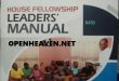RCCG HOUSE FELLOWSHIP LEADERS' MANUAL SUNDAY 18TH SEPTEMBER 2022 LESSON: 03