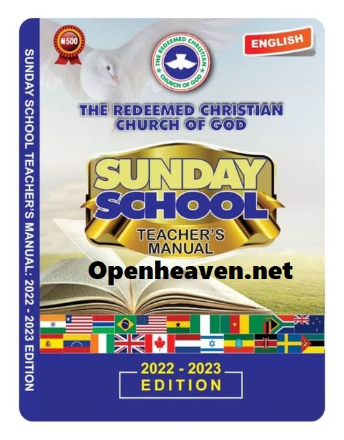 RCCG SUNDAY SCHOOL TEACHER S MANUAL SUNDAY 1ST OF JANUARY 2023